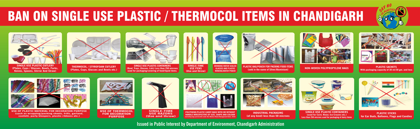 Ban on Single Use Plastic Thermocol Items in Chandigarh